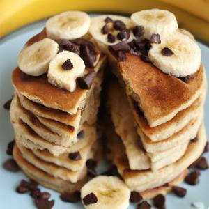 Pancakes hyperprotéinés banane et chocolat